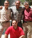 iran, a group of iran travellers in shazde garden