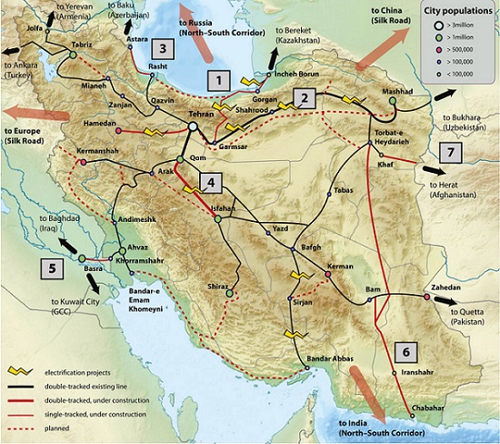 carte de train d'Iran