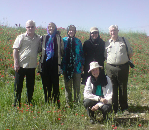 iran, shiraz, a group of tourists with their guide in necropolis iran, shiraz, a group of tourists with their guide in necropolis