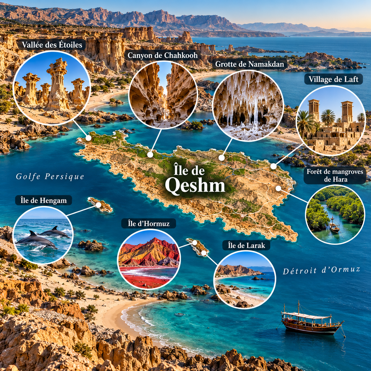 Île de Qeshm en Iran